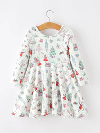 Christmas Nutcracker Print Dress