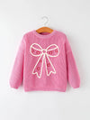 Pink Bow with Hearts Sweater