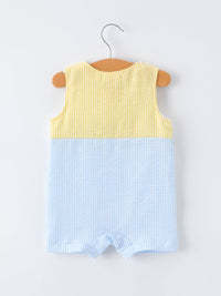 "Jesus Loves Me" Embroidered Boys Romper