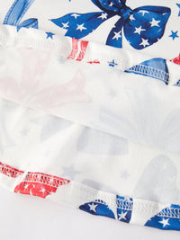 Patriotic Bow Star Girls Dress