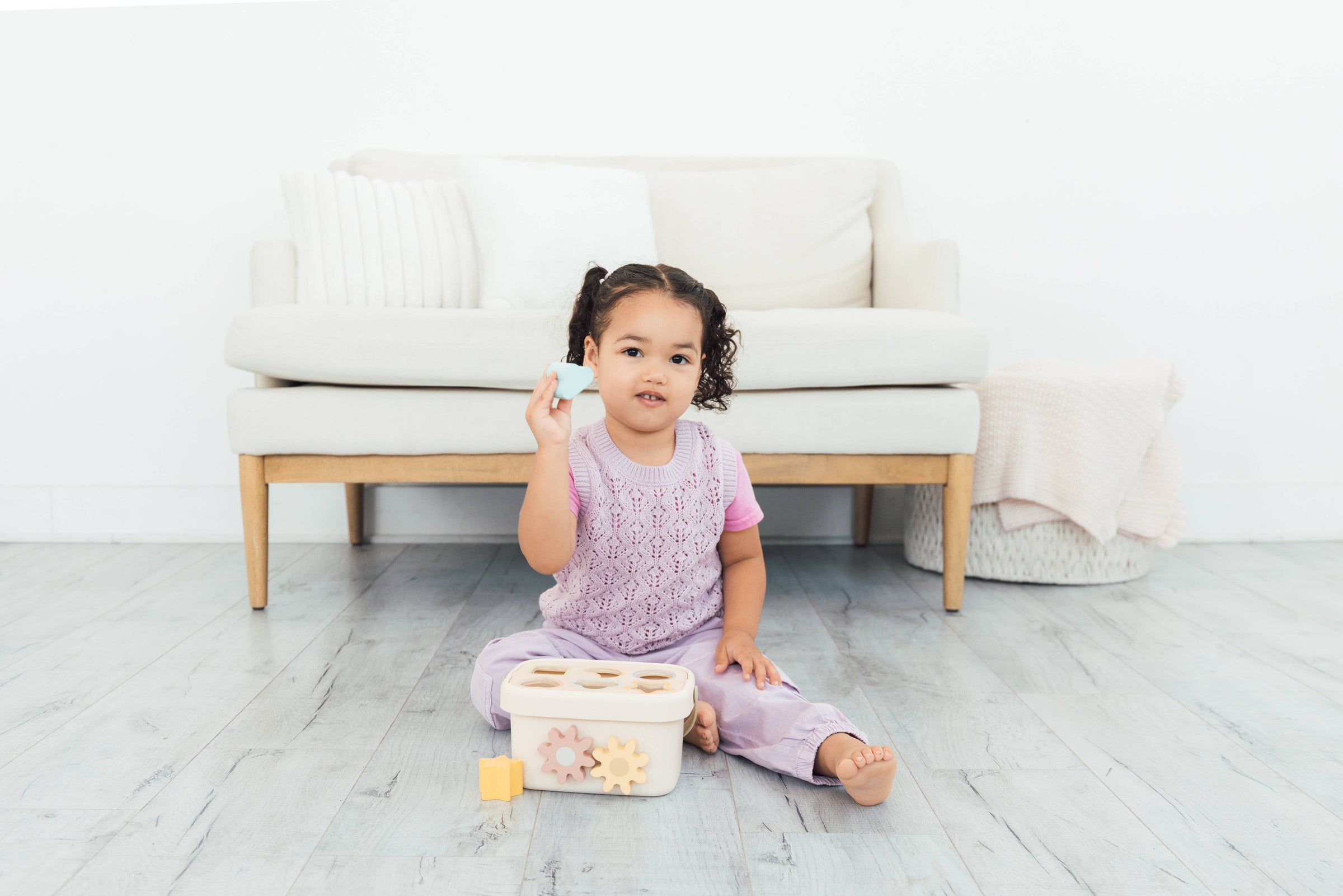 Wooden Shape Sorter Bucket Toy