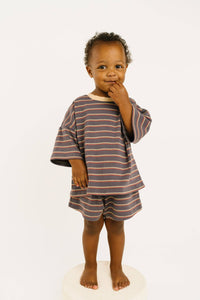 Graphite Stripe Slouchy Set