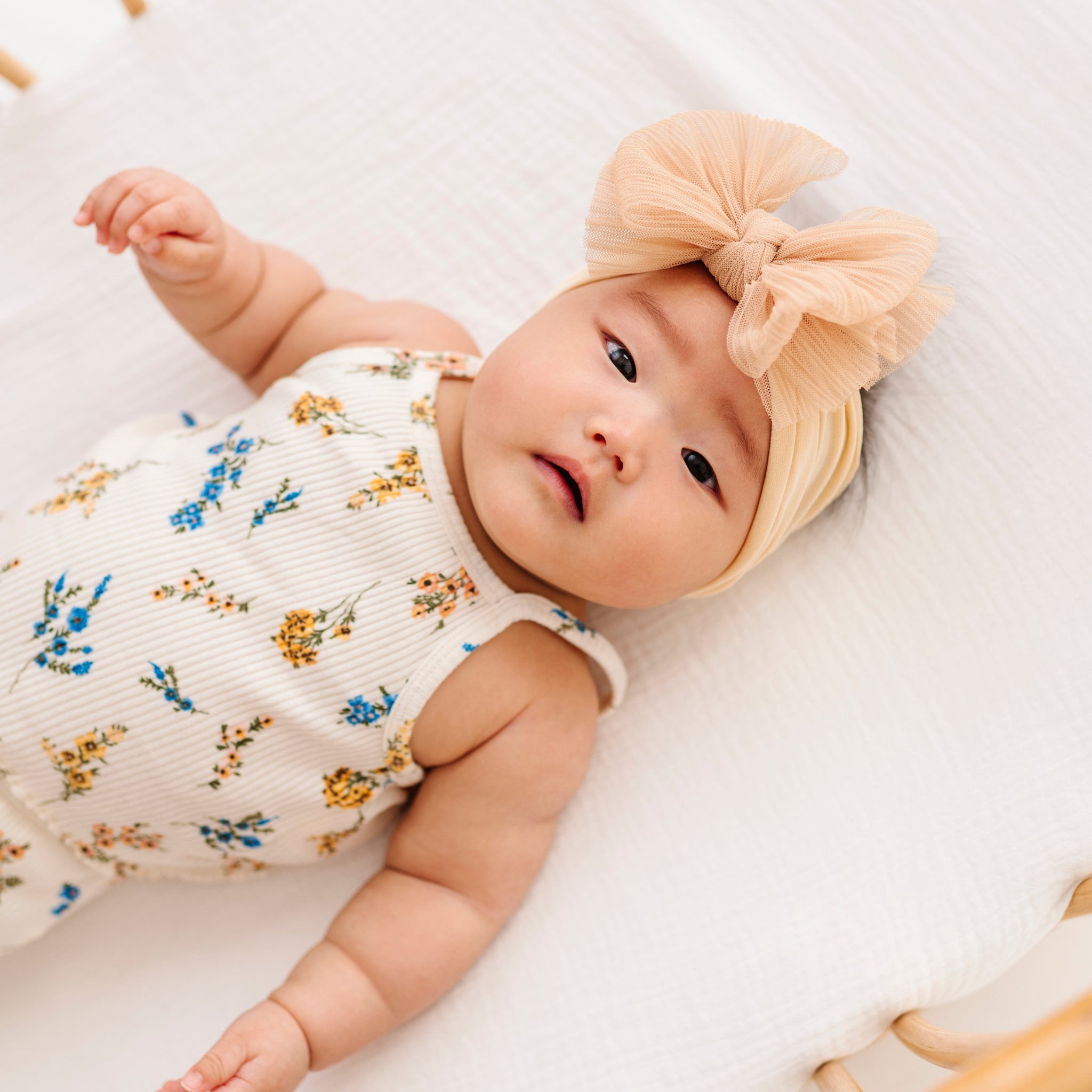 Baby Bling® Tulle FAB® soft nylon headband with tulle bow