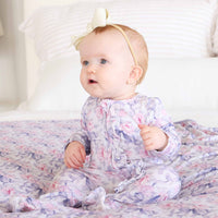 Leighton's Lavender Ruffle Zipper Footie