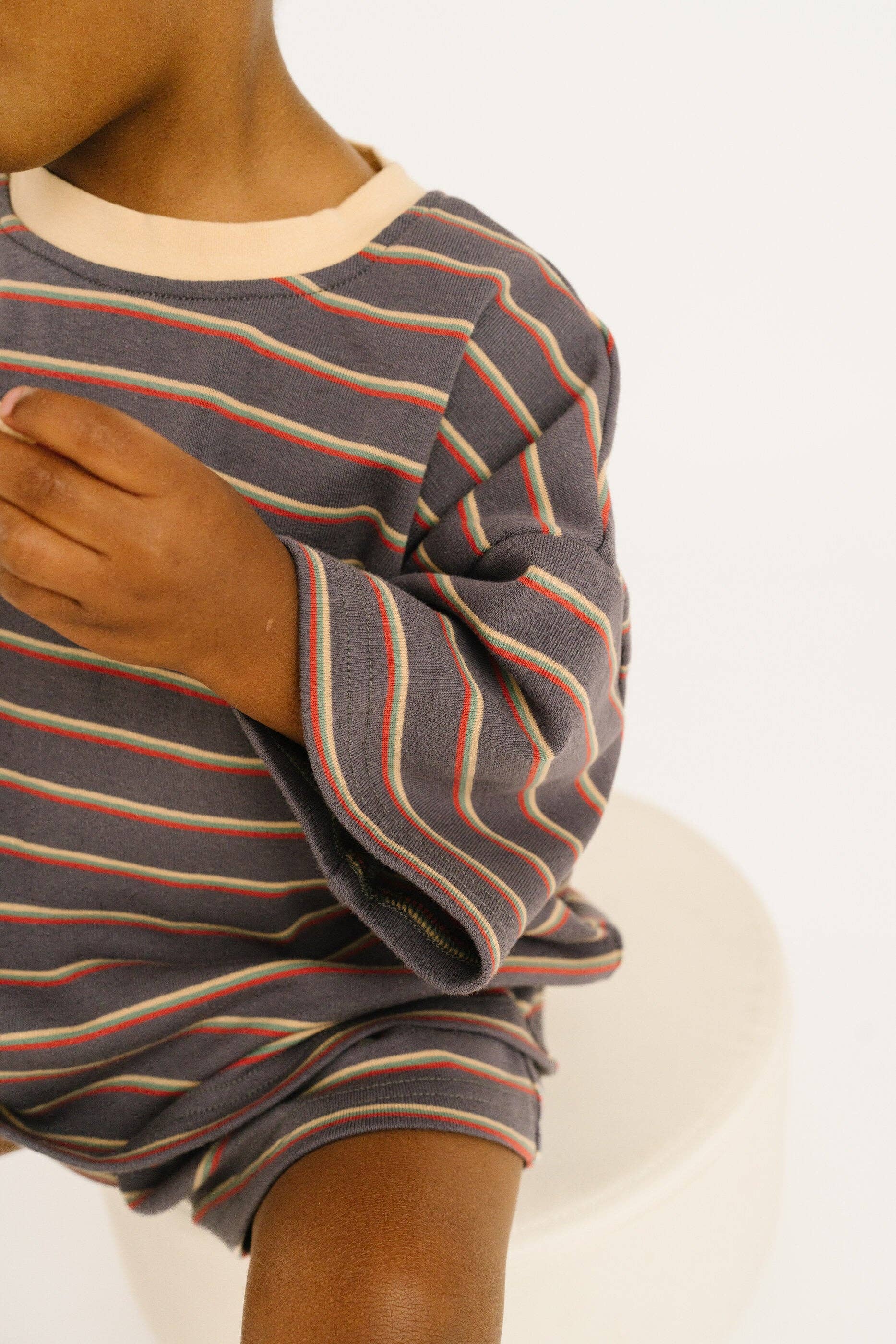Graphite Stripe Slouchy Set