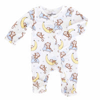 Monkey See, Monkey Snooze Zipper Footie