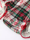 Christmas Plaid Santa Applique Bubble