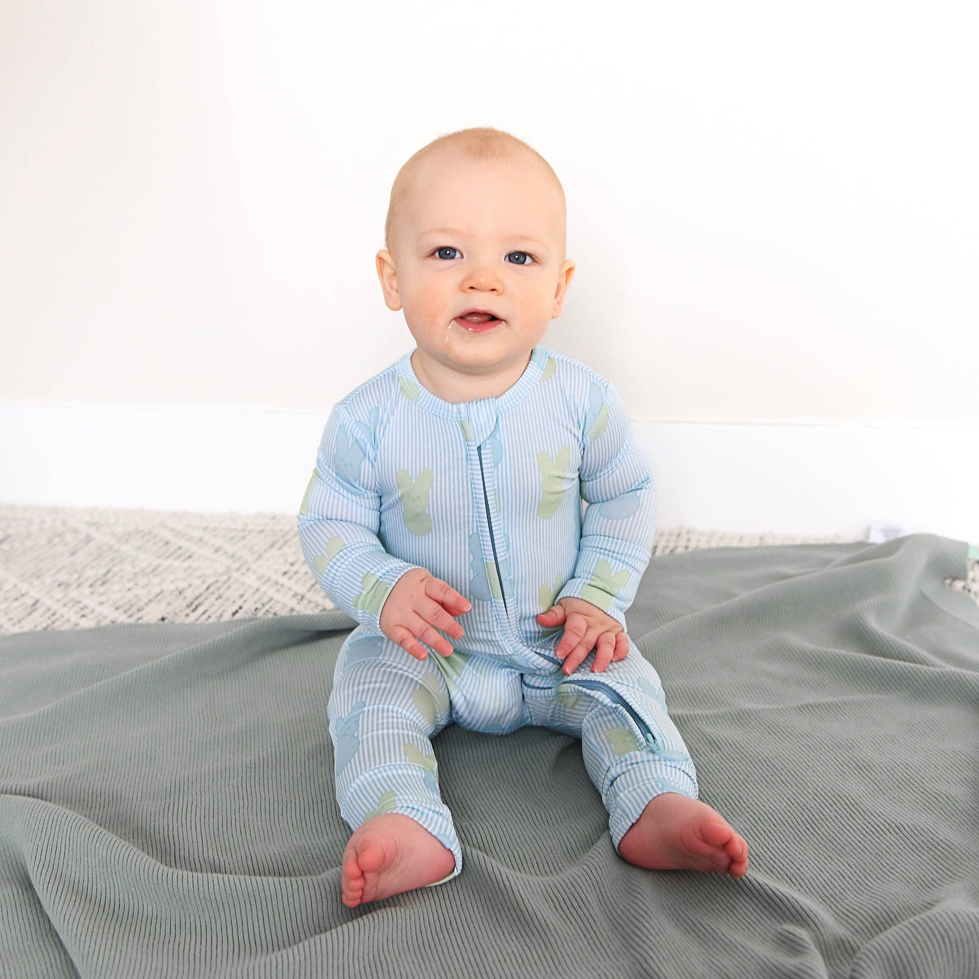 Sage Bunny ZIP Easter Bamboo Sleeper