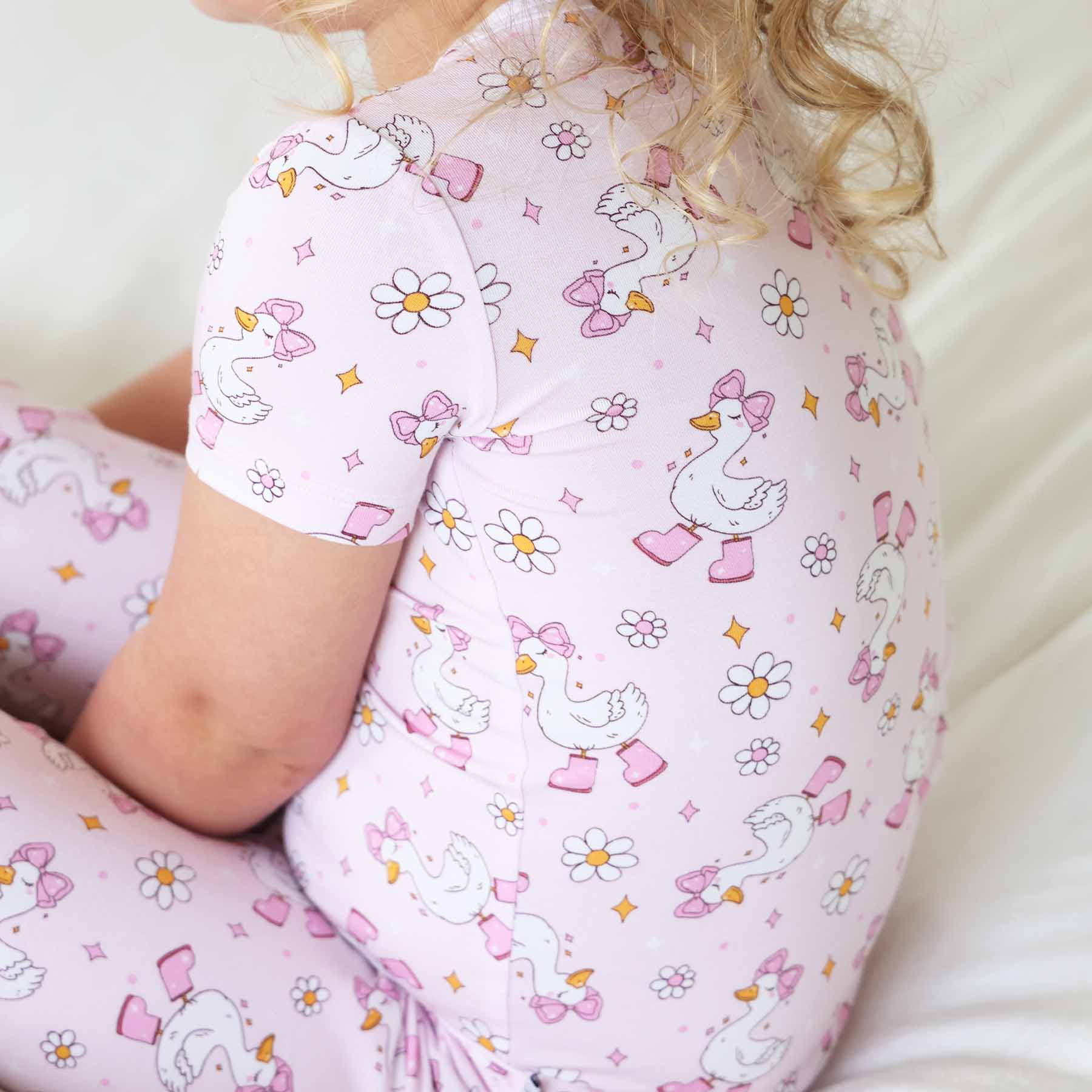 Silly Goose Two Piece Pajama Set | Pink