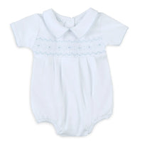 Landon's Classics Smocked Bubble - Light Blue