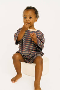 Graphite Stripe Slouchy Set