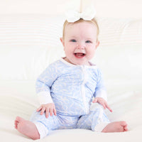 Blue-tiful Bows Convertible Zip Romper
