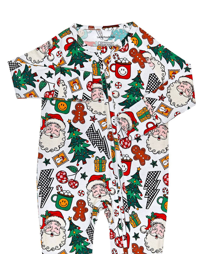 Christmas Vibes Bamboo Zip Romper