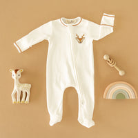 Buckhead Ivory Zipper Footie