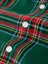 Christmas Plaid Boys Button Down Shirt
