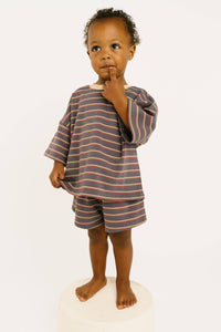 Graphite Stripe Slouchy Set