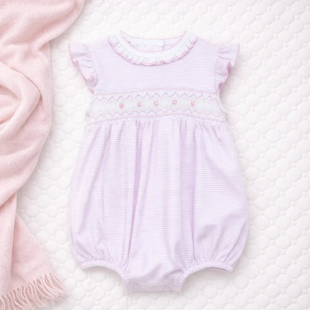 Julia Smocked Bubble - Pink