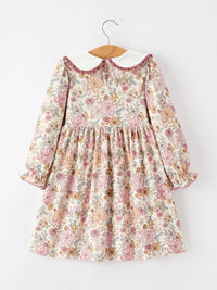 Fall Floral Peter Pan Collar Dress