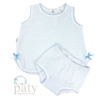 Paty Knit 2 Piece Diaper Set With Bows