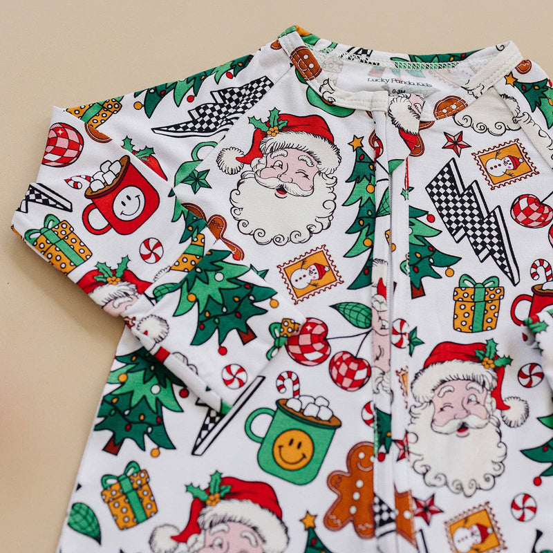 Christmas Vibes Bamboo Zip Romper