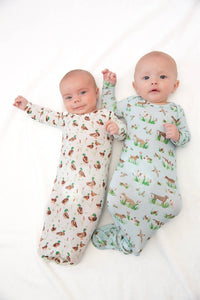 Delta Bird Hunting Dogs- Knotted Infant Gown