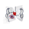 Embroidered Patriotic Crochet Edge Bow