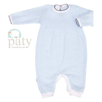 Paty Knit Long Sleeve Solid Color Romper