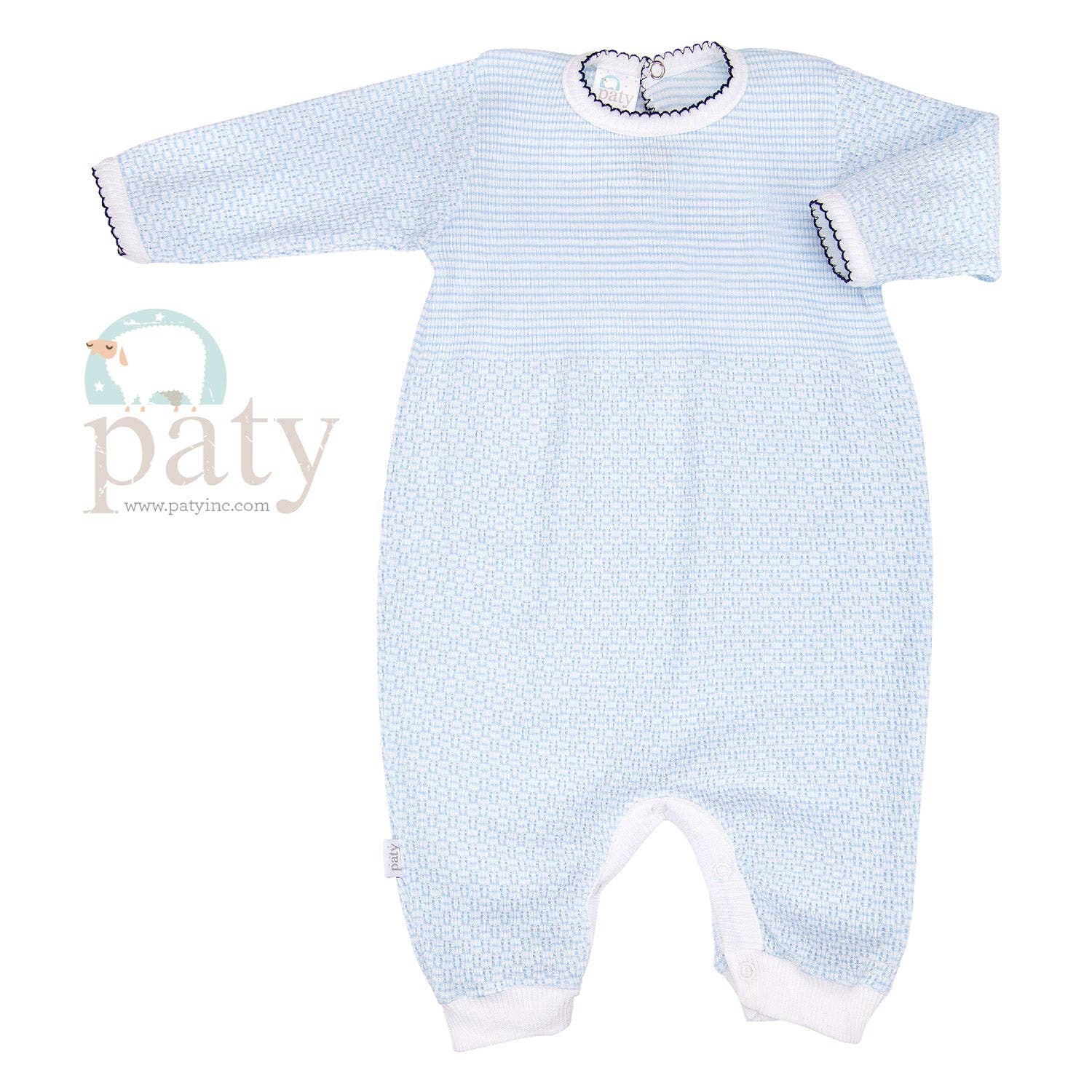 Paty Knit Long Sleeve Solid Color Romper
