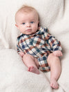 Fall Vintage Plaid Button Up Bubble