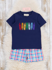 Rainbow of Colors Plaid Outfit