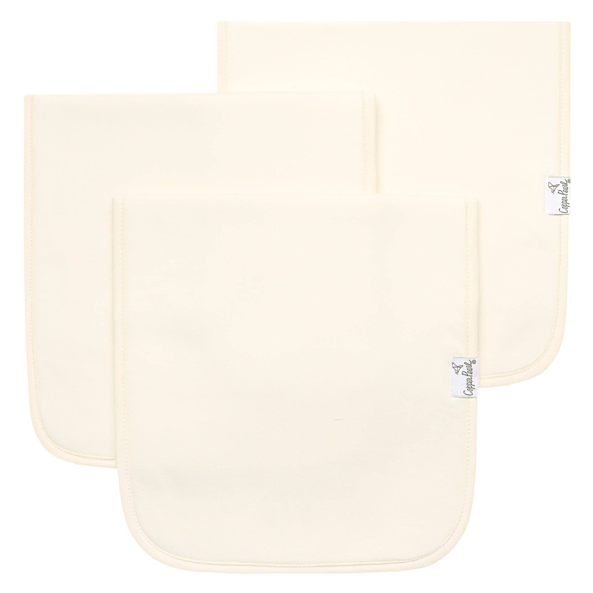 3 Pack Premium Burp Cloths - Cru