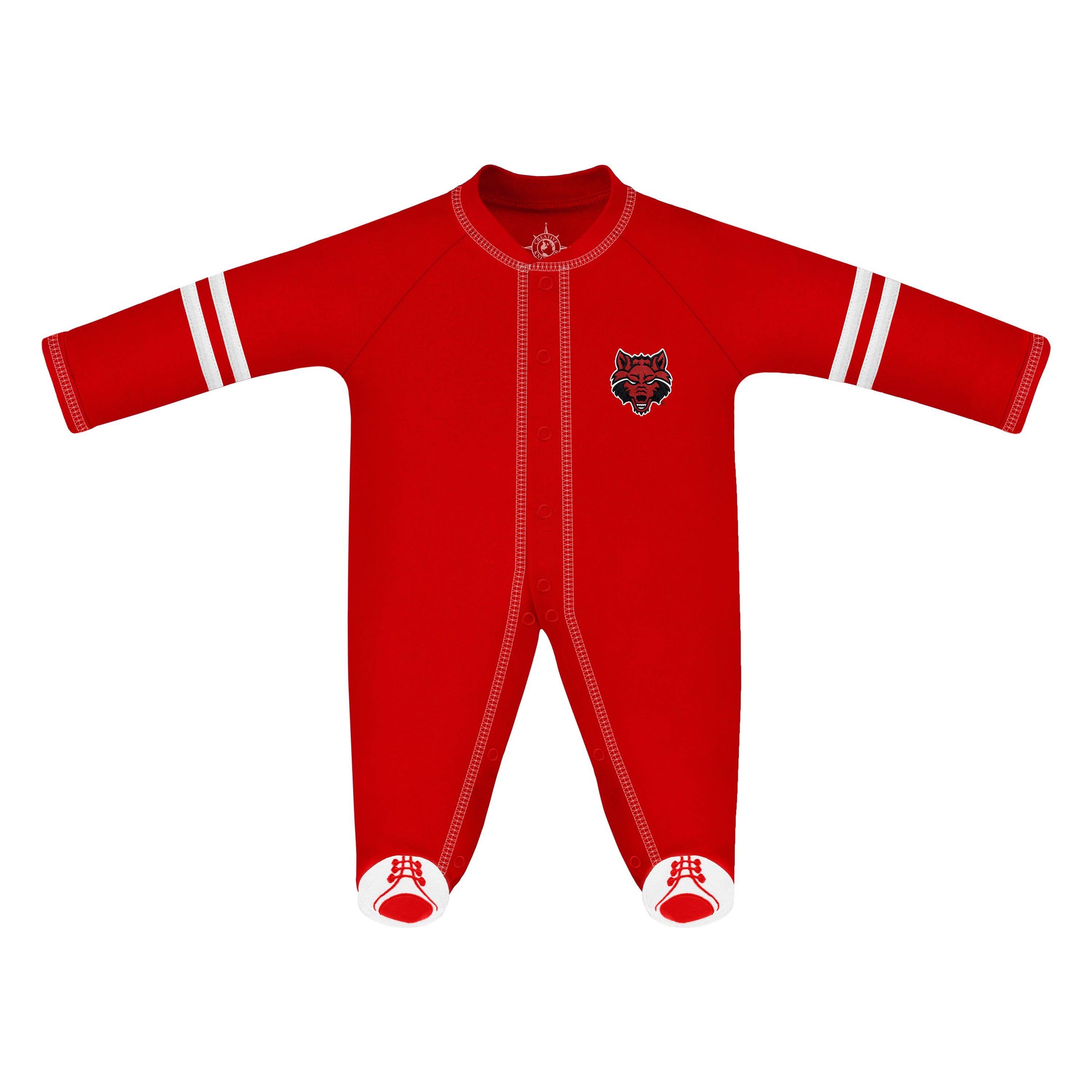 Arkansas State Red Wolves Sports Shoe Footed Romper