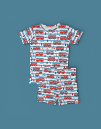FIRETRUCK FRENZY DREAM SHORT SET