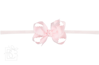 Nylon Headband w/ Scalloped Bow (Mult. Colors)