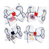 Embroidered Patriotic Crochet Edge Bow