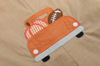 Pumpkin Football Truck Overalls