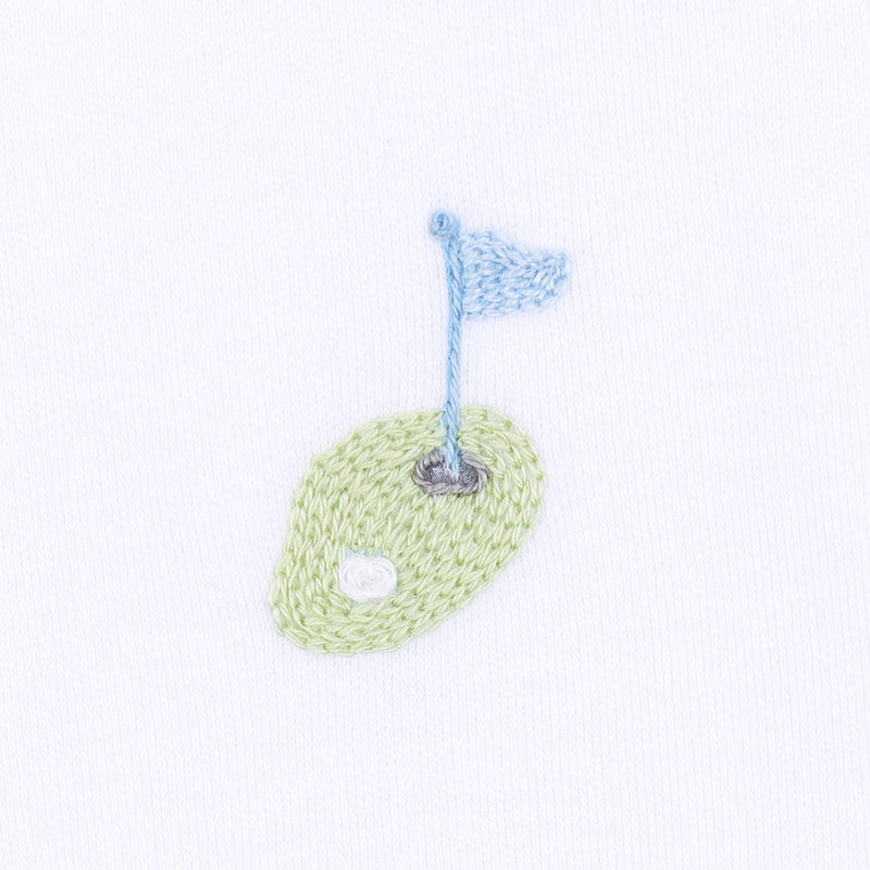 Tiny Tee Time Embroidered Converter - Light Blue
