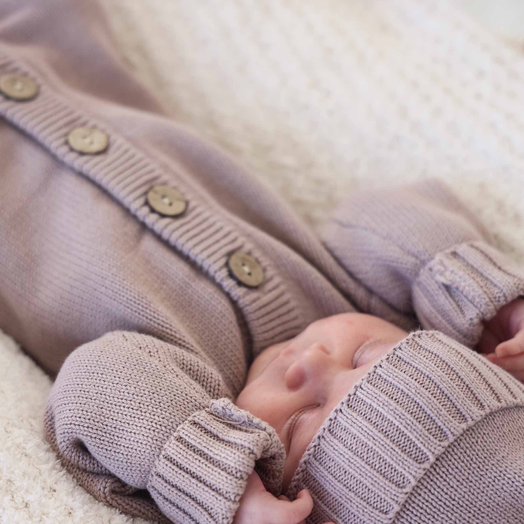 Knit Sweater Button Romper | Iris