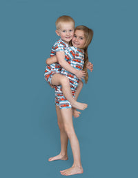 FIRETRUCK FRENZY DREAM SHORT SET