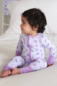 Ribbon & Roses Convertible Zip Romper | Purple