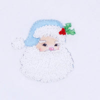 Santa Baby First Christmas Zip Footie - Light Blue