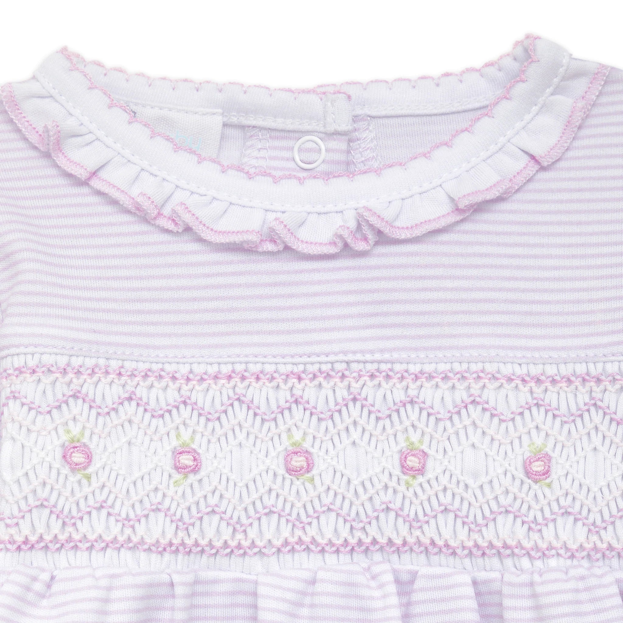 Julia Smocked Footie - Pink