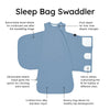 Sleep Bag Swaddler in Slate 1.0 TOG