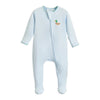 Mini Mallard Light Blue Zipper Footie