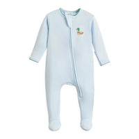 Mini Mallard Light Blue Zipper Footie