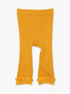 Butterscotch Rib Knit Footless Ruffle Tights