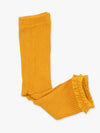 Butterscotch Rib Knit Footless Ruffle Tights
