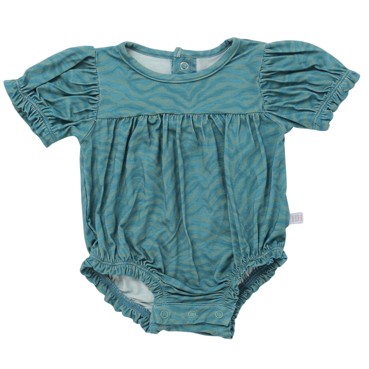 Girls Teal Zebra Bamboo Bubble