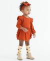 Knit Long Sleeve Flutter Bubble Romper