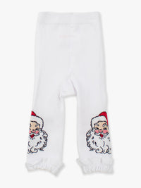 Santa Patterned Footless Ruffle Tights